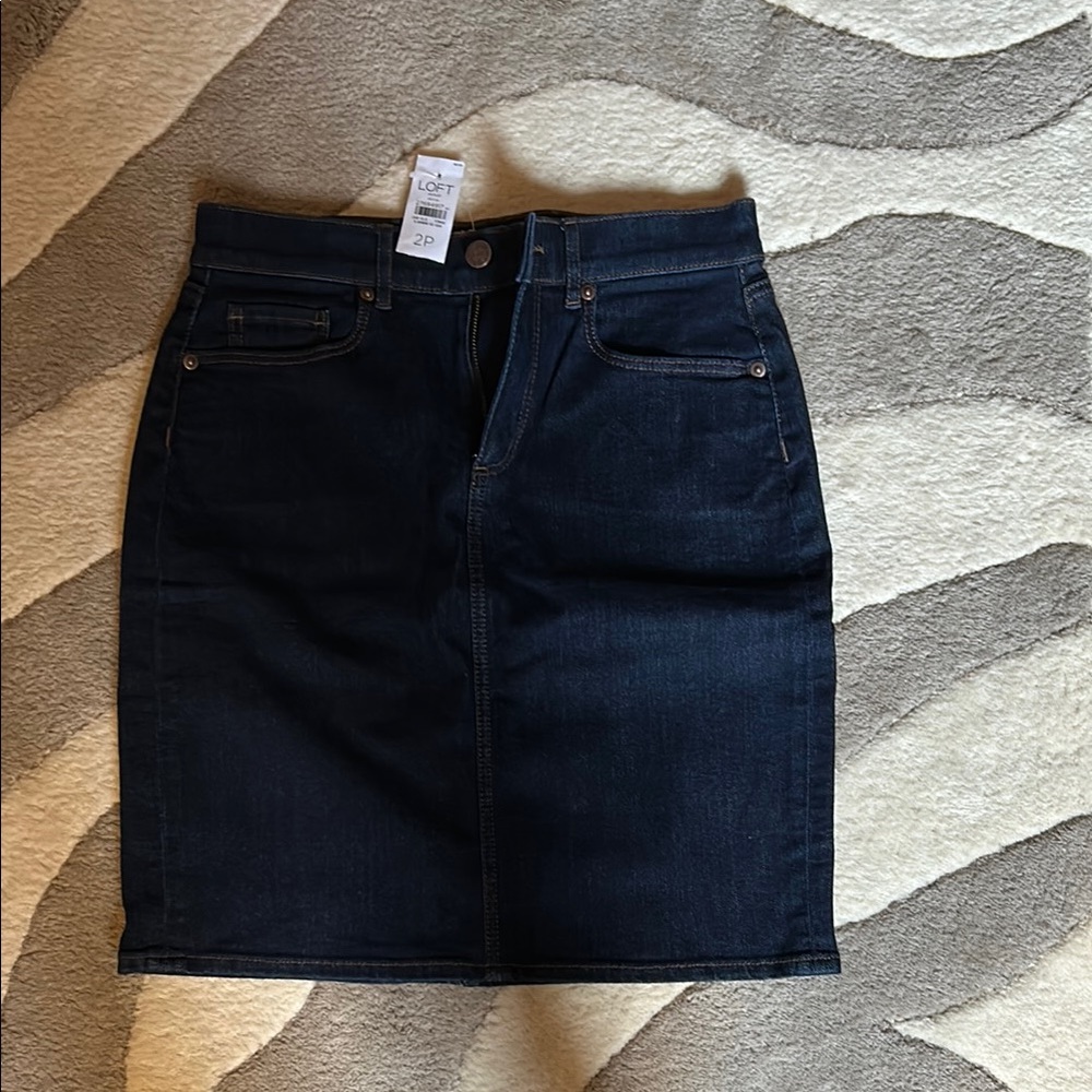 LOFT Classic Blue Denim Skirt